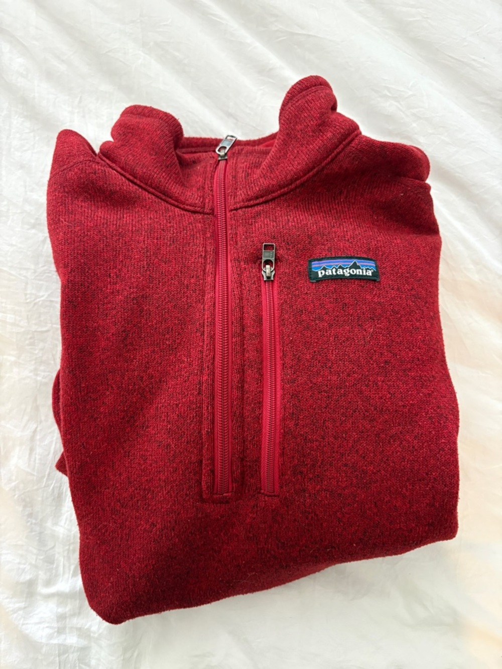 Patagonia Men’s Quarter Zip Sweater Fleece - Red